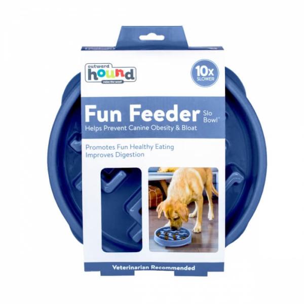 Outward Hound Fun Feeder Slo Bowl Blue Gr. L